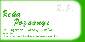 reka pozsonyi business card